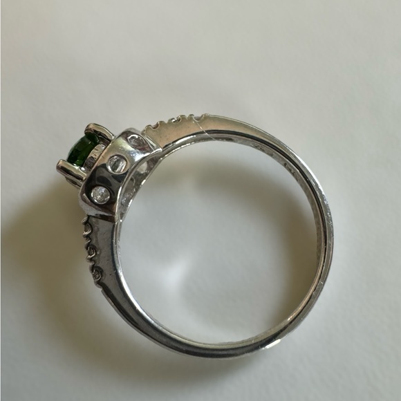 Silver and green satellite ring - Picture 8 of 11